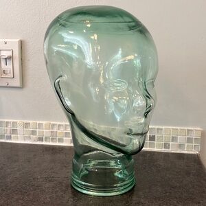 Vintage glass mannequin head